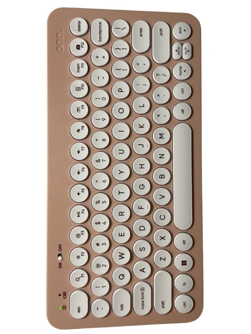 ONN Pink Compact Wireless Keyboard Typewriter Style - Like New